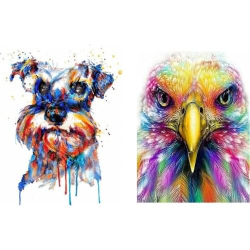 Diamond Drawing Painting Dog and Brid Animal,schnauzer Puzzle Full,5D Diamond Embroidery,square Rhinestone,Mosaic,Cross Stitch
