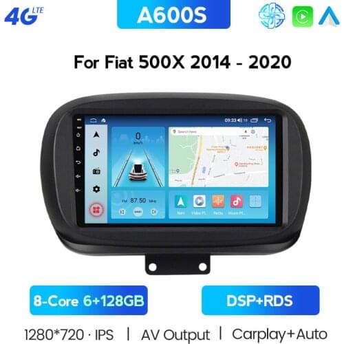 2 Din 9'' Android 10 For Fiat 500X Android 2014 2015 2016 2017 2018 2019 Car Radio Player Navigation Video Multimedia Gps No Dvd