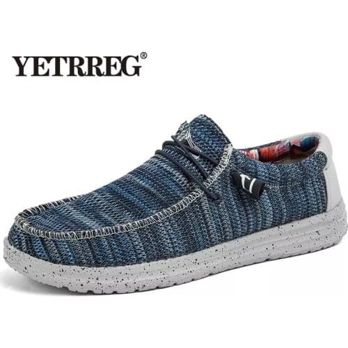 Brand Men Casual Shoes Fashion Denim Canvas Shoes Breathable Men Walking Flat Shoes Outdoor Large Size Light Mens Shoes Loafers