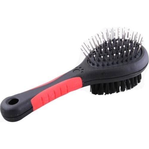 Double Faced Pet Dog Comb Long Hair Brush Plastic Handle Puppy Cat Massage Bath Brush Multifunction Pet Grooming Tool For Pets