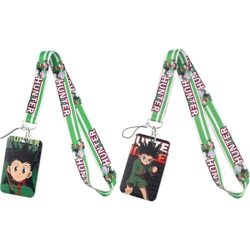 ER695 Anime Hunter Boy Fashion Lanyards ID Badge Holder Bus Pass Case Cover Slip Bank Credit Card Holder