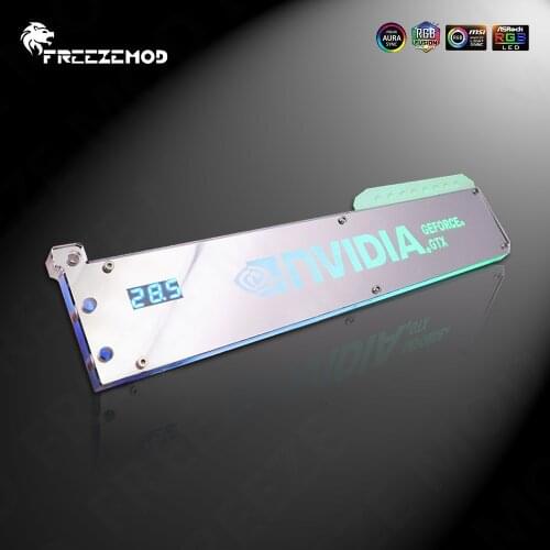 FREEZEMOD XKZJ-WD VGA Holder With Temperature Monitor Display Graphics Card Bracket Thermometer Double Mirror Slidable For MOD