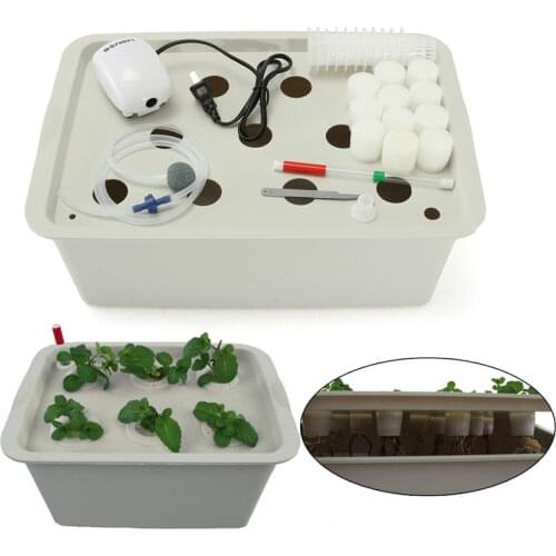 11 Holes US Plug 220-240V Plant Site Hydroponic System Indoor Garden Cabinet Box Grow Kit Bubble Garden Pots Planter Nursery Pot