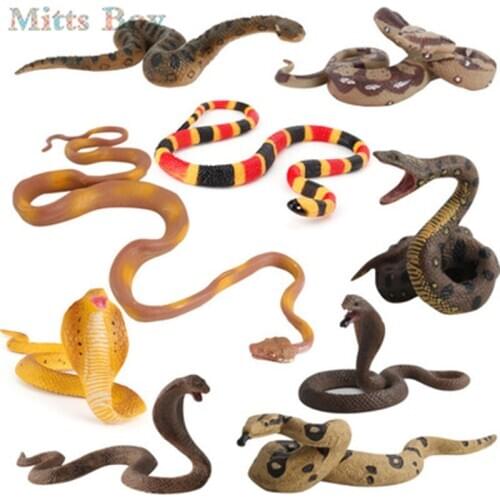 Simulation Wild Animals Viper Model Simulation Cobra Python Figures Educational Toy for Children Baby Toy Figure Gift Collection