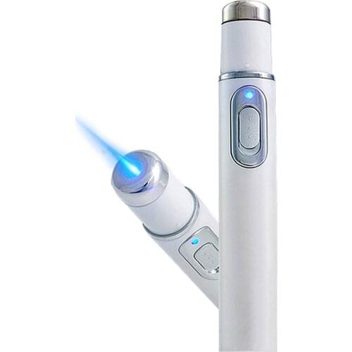 Kd-7910 Acne Laser Pen Machine Blu-Ray Acne Pen Portable Wrinkle Toxin Removal Treatment Massage Stainless Pen Massage