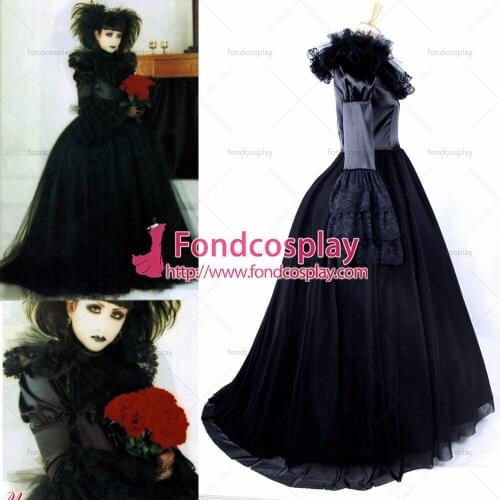 Visual J-rock Balck Wedding Dress Gothic Punk Cosplay Costume Tailor-made[CK420]