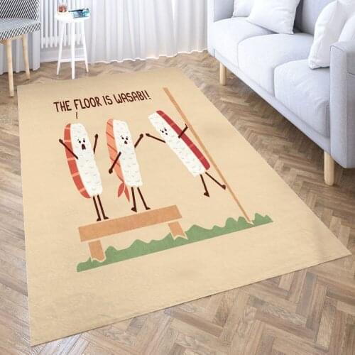 Wasabi Carpet for Living Room 3D Anime Cartoon Rug Gamer Teen Room Bedside Lounge Rug Kids Children Floor Mats