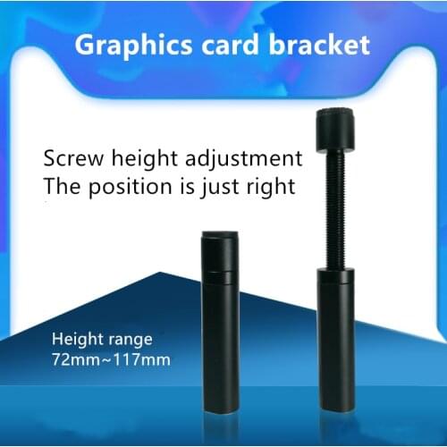 Support frame lifting jack Telescopic rotary magnetic suction bracket Metal aluminum Graphics card bracket Video card support