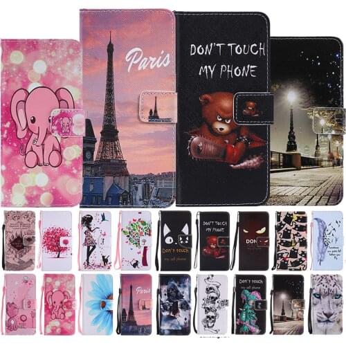 Leather Phone Bags Card Slot Wallet Flip Case For Huawei Honor 8 Lite P8 Lite 2017 P9 Lite mini P10 Lite P20 P30 Pro Back Cover