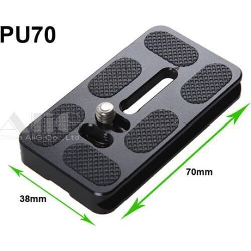 50PCS/Lot Metal PU-70 Quick Release Plate With 1/4 Screw Arca Benro Tripod Ball Head Accessories