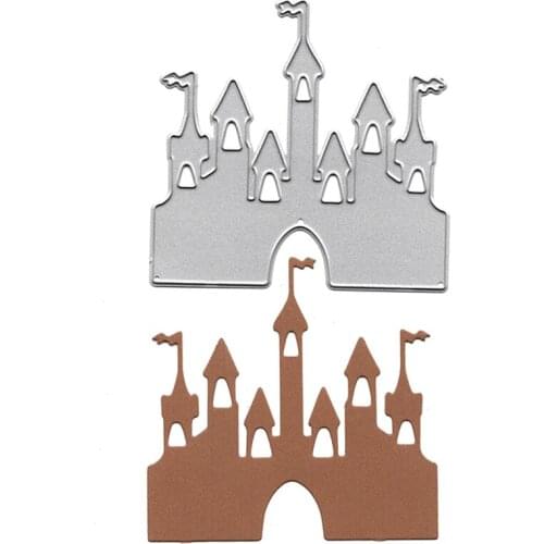 Metal Dies for Card Making Halloween Castle Cutting Dies Clear Stamps Scrapbook Album Embossing Folder Mold Craft Die Cut New