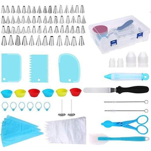 102PCS Cake Decorating Skills Set Pastry Bag Candy Accessories Nozzle Stainless Steel Cream Cake Baking Tools Kitchen Cake Tools