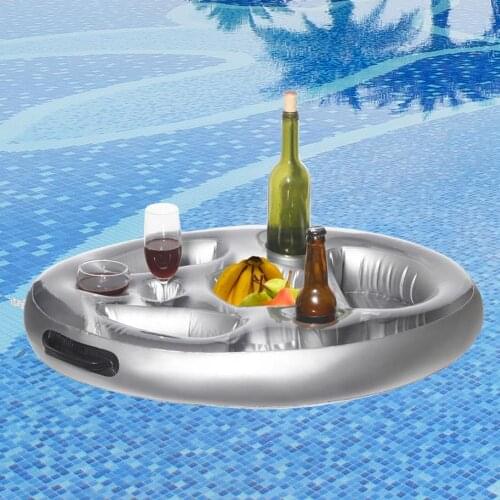 Floating Drink Holder Cup Holder Bucket Swimming Pool Floating Float Beer Drinking Cooler Floating Table Bar Bath Party Toy