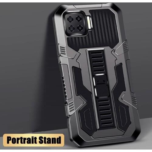 ShockProof Case For Realme 8 7 5 Pro 6 6i 5i 7i 6s 5s C3 C2 C11 C12 C15 KickStand Armor Case Cover For OPPO Reno 4 5 Lite 4F 5F