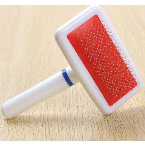 Red Puppy Cat Dog Grooming Slicker Dog Comb Gilling Brush Quick Clean Tool Pet