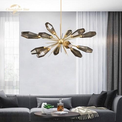 Luxury LED Chandeliers Lighting Nordic Tree Branch Glass Metal Pendant Hanging Lamps Bedroom Living Room Lights Lustre Fixture