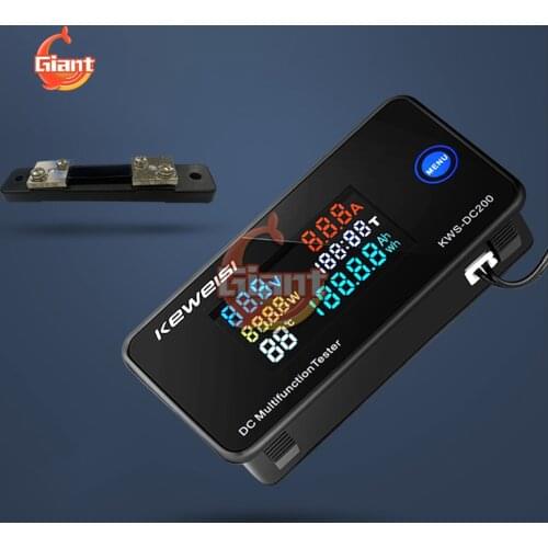 With 50A Shunt Intelligent Digital Voltage Current Power Temperature Meters With LED Color Screen