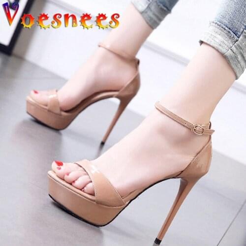 Girl Party Sandals Roman Thin Heel Sandals Summer Office High Heels Women Buckle Strap Pumps Cover Heel Gladiator Women Shoes