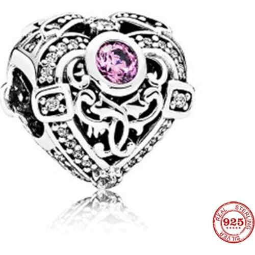 New 925 Sterling Silver Intertwined Love Hearts Charm Fit Original Pandora Bracelet DIY Jewelry For Women Gift Making