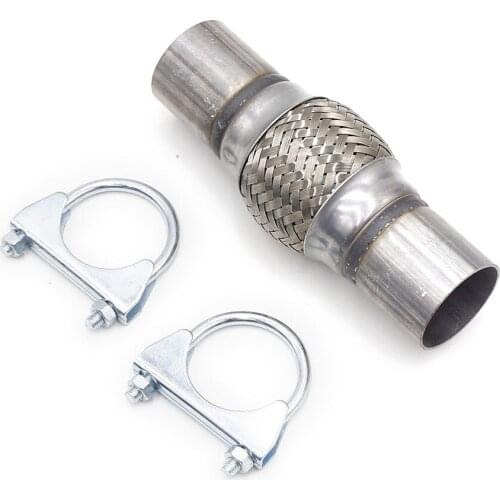 Van SUV 2.0" Stainless Exhaust Flex Pipe Bellow Flexible Joint Coupler 50*100*200mm Car Exhaust Pipe Accessories