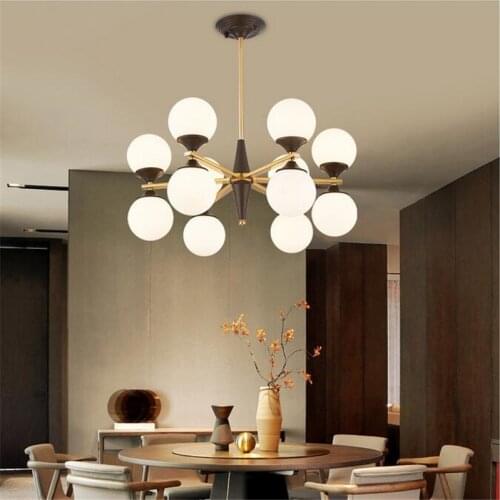 Led Modern Chandelier For Dining Room Kitchen Bedroom Glass Ball Hanging Pendant Lamp Nordic Design Style Indoor deco Lights