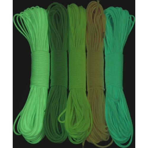 High Quality 5 Meters Survival Paracord Luminous Rope Camp Glow Paracord 550LB 7 Strands Lanyard Ropes Outdoor Ropes