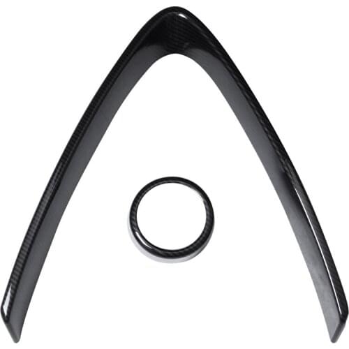 Carbon Fiber Style Abs Plastic Front Grill Decoration Frame Trim For Alfa Romeo Stelvio 2017 2018 Parts 2Pcs