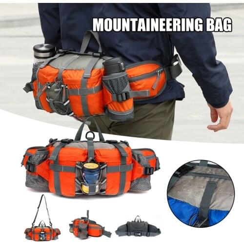 Outdoor Waist Bag Multifunctional Waterproof Fanny Pack with Bottle Holder for Men Women Hiking Fishing Mountaineering MC889