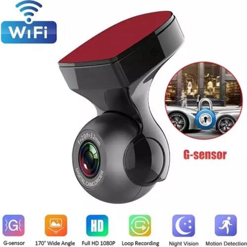 HD 1080P Wifi Version Driving Recorder Dash Car Dvr Camera Wifi G-Sensor Gps Mini Camera Recorder with 32G Memory Card
