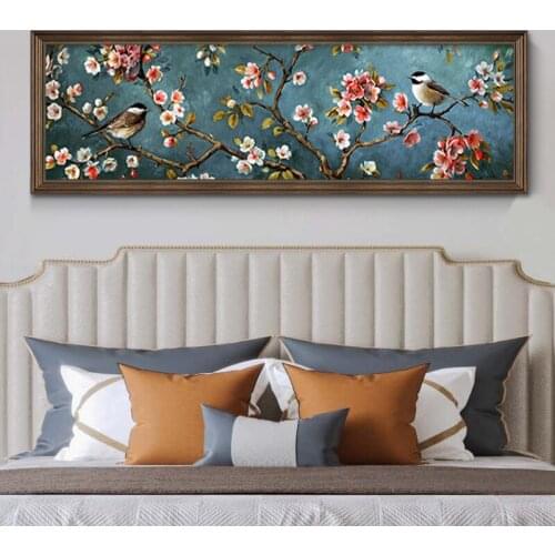 Needlework,DMC DIY cross-stitch,Full embroidery kitsPainting of flowers and restoring ancient ways cross stitch printed on canva