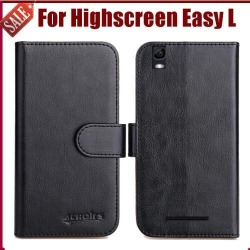 Highscreen Easy L Case New Arrival 6 Colors High Quality Flip Leather Protective Phone Cover For Highscreen Easy L Case