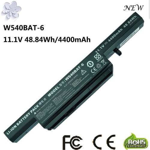 W540BAT-6 Laptop Battery for Clevo W540EU W54EU W550EU W55EU 6-87-W540S-4U42(11.1V 4400mAh 48.84Wh)