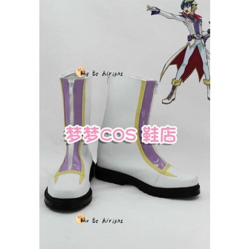Yu-Gi-Oh! Kite Tenjo White Cosplay Boots Shoes Anime Party Cosplay Boots Custom Made Halloween Carnival Accessories