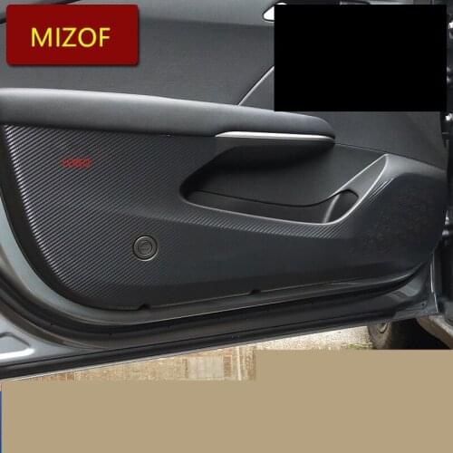 Carbon Fibre Interior Door Anti-kick Protective Sticker For Chevy Chevrolet Mona CRUZE Malibu Sail Equinox ORLANDO CAB274
