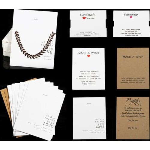 10-30pcs 9x7cm Make a Wish Card Earrings Necklaces Paper Display Cards Cardboard Packaging Ear Studs Hairband for Jewelry