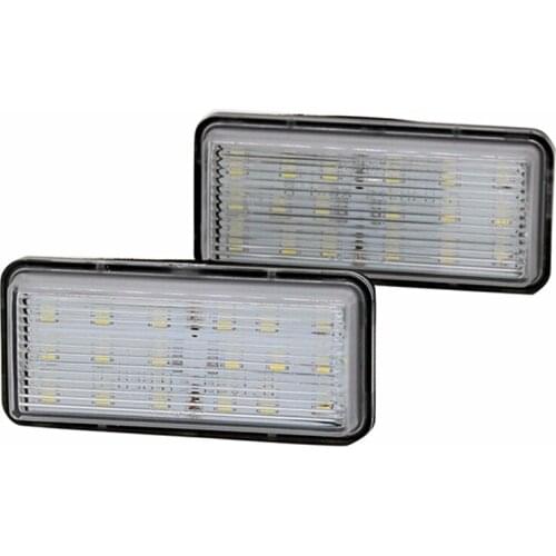 2pcs/lot 12V Car LED Number License Plate Light 18 SMD Super White Lamp for Toyota J100 Land Cruiser/J120 Prado/J200/Reiz 4D