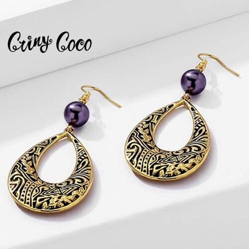 Cring Coco 2020 Hawaiian Stylish Earrings for Women Water Drop Earings Nobby Gorgeous Ladies Attractive Elegant Trendy Jewelry