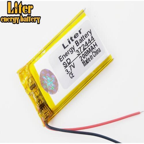 3.7V lithium polymer 372444 200MAH MP3 MP4 navigator tachograph