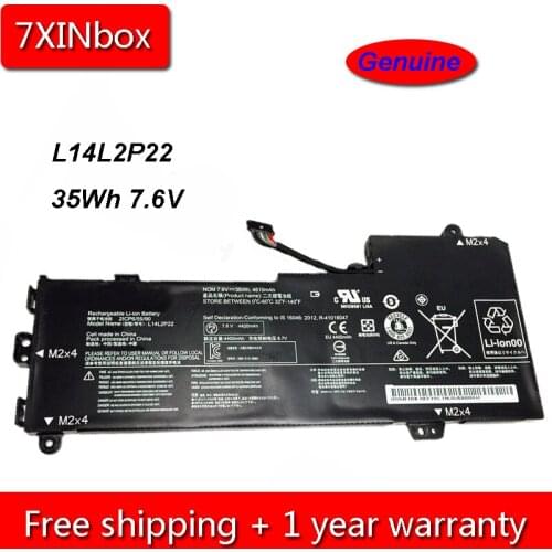 7XINbox 35Wh 4610mAh 7.6V Genuine L14L2P22 L14M2P24 L14S2P22 L14M2P23 Laptop Battery For Lenovo IdeaPad U30 U30-70 E31-70 U31-70