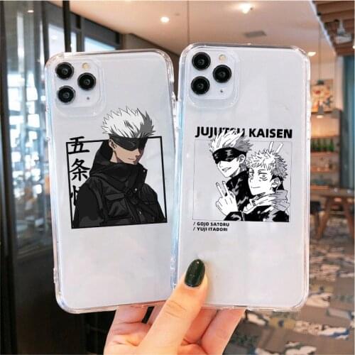 ZUIDID Jujutsu Kaisen Anime Phone Case For iPhone 11 12 Pro X XS MAX XR SE20 7 8 6 Plus Cartoon Transparent Cover Soft TPU Shell
