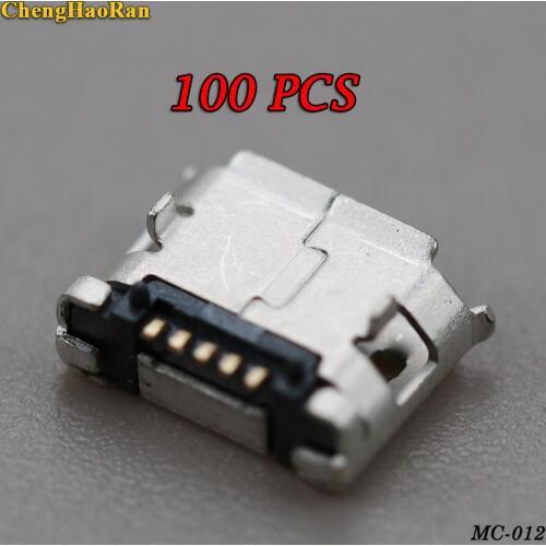 ChengHaoRan 100PCS Micro USB 5.9mm Socket 5 Pin MK5P SMD DIP Female Mobile phone charging socket Connector MINI USB