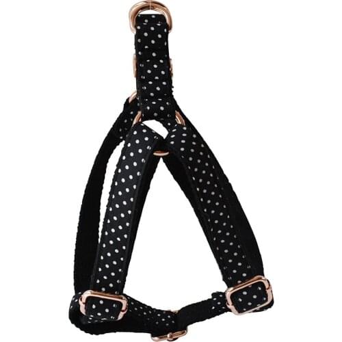 Black wave point Personalized Dog Breast Straps Engraved Nameplate for Small Medium Large Dogs Pitbull Pug Cocker Spaniel