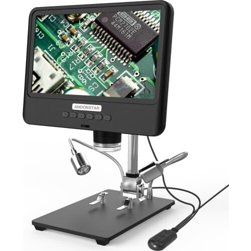 Andonstar AD208S 8.5 Inch LCD Display Screen 5X-1200X Digital Microscope Soldering Tool 1280 * 800 Adjustable 1080P Scope