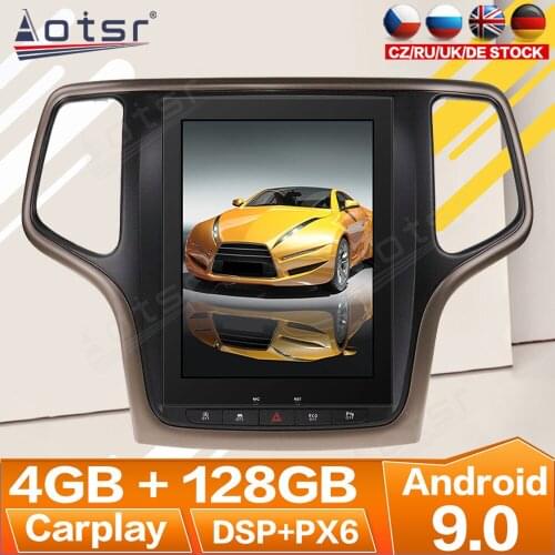 For Jeep Grand Cherokee 2014 2015-2018 Android Radio Multimedia Car Cassette Recorder Stereo Player Tesla PX6 GPS Navi Head Unit