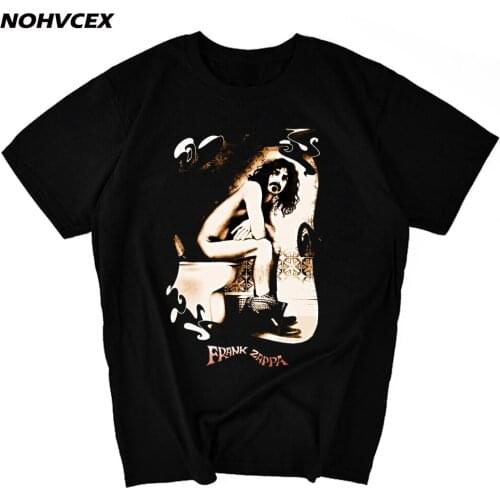 Frank Zappa On The Toilet Funny Print Men Casual Short Sleeve T Shirts