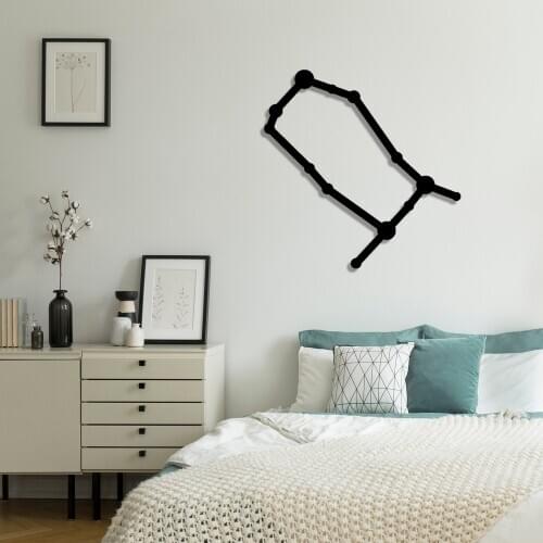 Gemini Zodiac Map Metal Black Wall Art Decorative Constellations large wall decor for Bedroom Living Room Office Home Decor