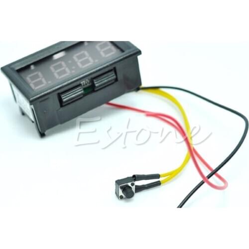 Hot Sale LED Display Digital Clock 12V/24V Dashboard Car Motorcycle Accessory 1PC