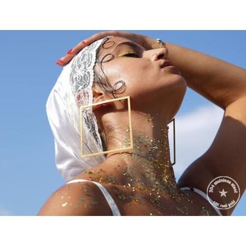 Stainless steel oversized earrings, gold hoop earrings, geometric earrings, large square earrings, Christmas gift earrings