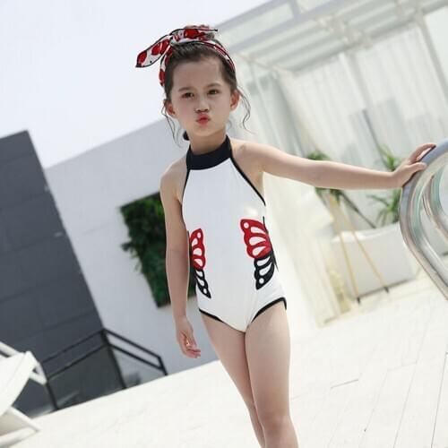 Baby Girls Beautiful Butterfly Style Swimwear Child Outdoor Surfing Suit Girls Summer Swimsuit 2pc Free Shipping