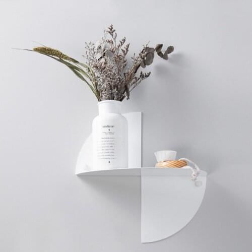 Nordic Creative Storage Stainless Steel Wall Shelves Organizer Storage Holders for Bathroom Corner Rack Office Decor